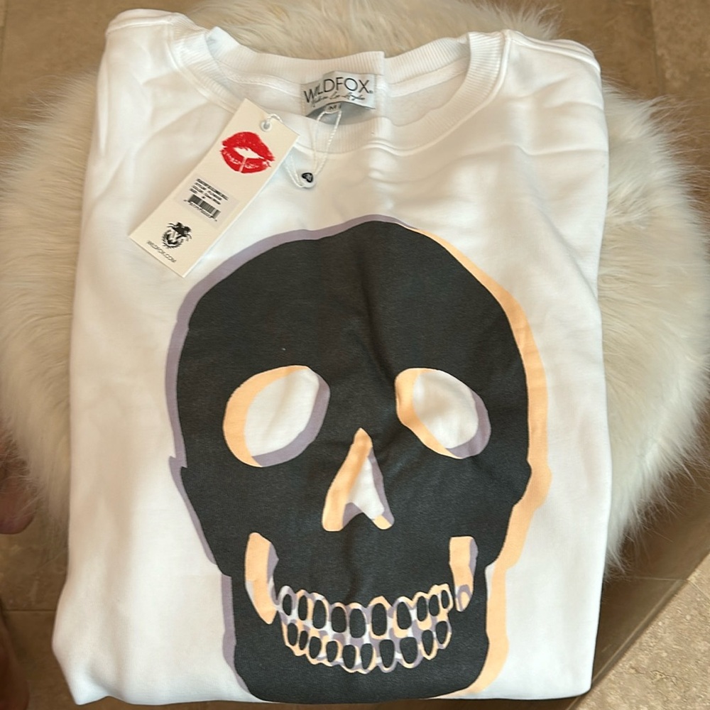 Wild Fox Halloween Skull Sweatshirt.